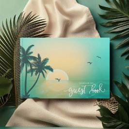 Blauwgroen ID581 van Tropical Isle Sunrise Wedding Gastenboek