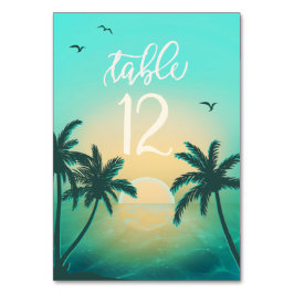 Blauwgroen ID581 van Tropical Isle Sunrise Wedding Kaart
