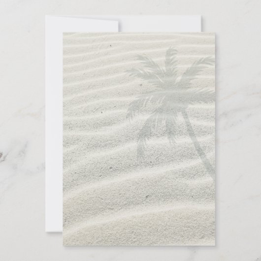 Blauwgroen ID581 van Tropical Isle Sunrise Wedding Save The Date (Achterkant)