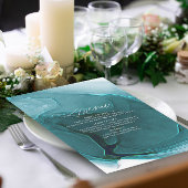 Blauwgroen ID762-menu Ink Flow Wedding