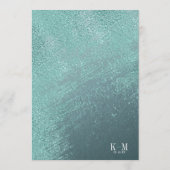 Blauwgroen ID825-menu Krystal Agate Wedding Menu (Achterkant)