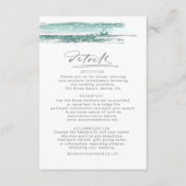 Blauwgroen ID886-gegevens over abstracte verflijne Informatiekaartje (Voorkant)