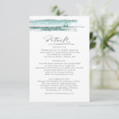 Blauwgroen ID886-gegevens over abstracte verflijne Informatiekaartje (Staand voorkant)