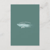 Blauwgroen ID886-gegevens over abstracte verflijne Informatiekaartje (Achterkant)