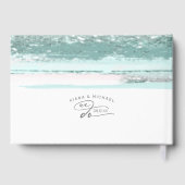 Blauwgroen ID886 voor abstracte verflijnen Gastenboek (Achterkant)