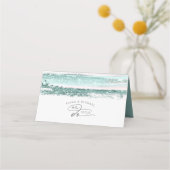 Blauwgroen ID886 voor abstracte verflijnen Plaatskaartje (Achterkant)