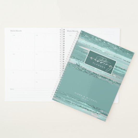 Blauwgroen ID886 voor abstracte verflijnen Planner (Display)