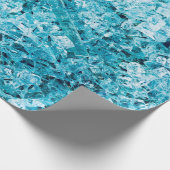 Blauwgroen illustratie cadeaupapier (Hoek)