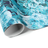 Blauwgroen illustratie cadeaupapier (Rol Hoek)