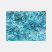 Blauwgroen illustratie fleece deken (Voorkant (Horizontaal))