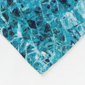 Blauwgroen illustratie fleece deken (Hoek)