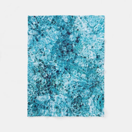 Blauwgroen illustratie fleece deken (Voorkant)