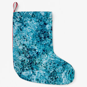 Blauwgroen illustratie kleine kerstsok