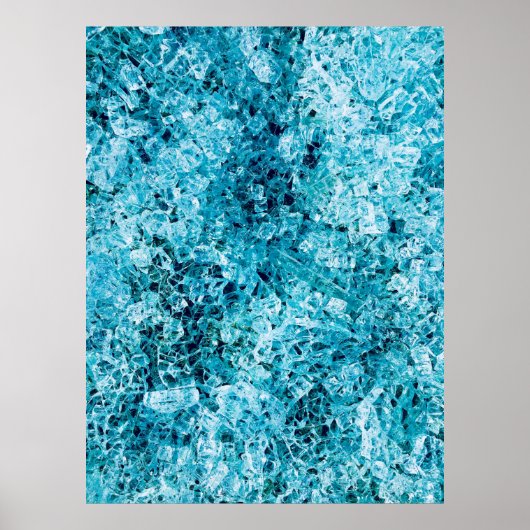 Blauwgroen illustratie poster (Voorkant)