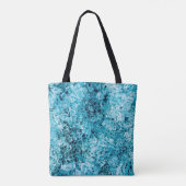 Blauwgroen illustratie tote bag (Achterkant)