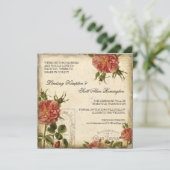 Blauwgroen in Cream  Eiffeltoren Sparen de Datum Kaart (Staand voorkant)