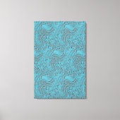 Blauwgroen in reliëf canvas afdruk (Voorkant)