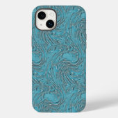 Blauwgroen in reliëf Case-Mate iPhone case (Achterkant)