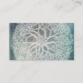 Blauwgroen indigo van tarwebloem Blauwe Waterverf Visitekaartje (Voorkant)