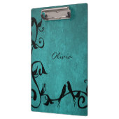 Blauwgroen individueel klembord Lovevogels (Links)