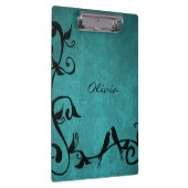 Blauwgroen individueel klembord Lovevogels (Rechts)