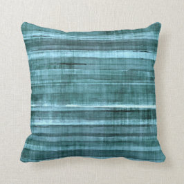 'Blauwgroen ingang' Abstracte kunstpijler Kussen