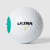 Blauwgroen Initiaal monogram Golfballen (Logo)