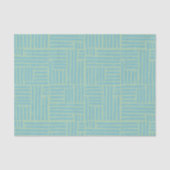 Blauwgroen inkt roller strepen tissue papier (Voorkant)