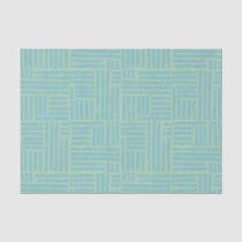 Blauwgroen inkt roller strepen tissue papier