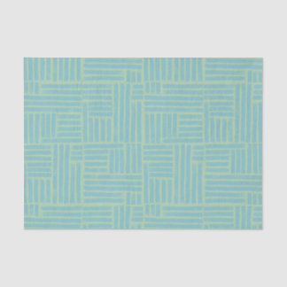 Blauwgroen inkt roller strepen tissue papier