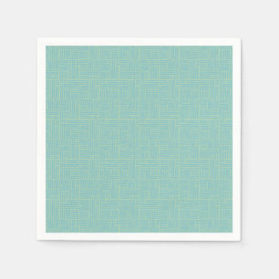 Blauwgroen inktrolstrepen servet