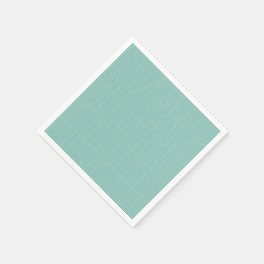 Blauwgroen inktrolstrepen servet (Hoek)