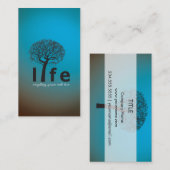 Blauwgroen Inspirerend levensoverzicht Visitekaartje (Voorkant / Achterkant)