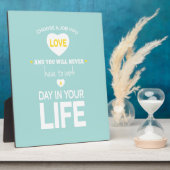 Blauwgroen Inspirerend overzicht taak kiezen Fotoplaat (Zijkant)