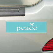 Blauwgroen Inspirerend vredescitaat Bumpersticker (Op auto)