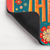  Blauwgroen inspirerende bloemenbloemenbloei Muismat (Hoek)