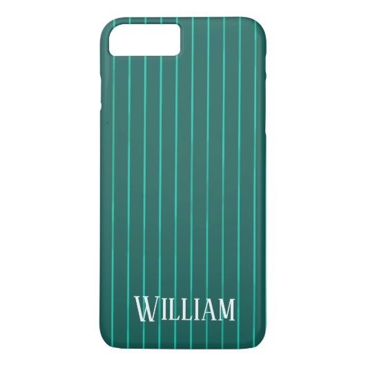Blauwgroen instripes Case-Mate iPhone case (Achterkant)