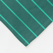 Blauwgroen instripes fleece deken (Hoek)