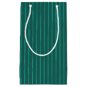 Blauwgroen instripes klein cadeauzakje (Voorkant)