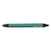 Blauwgroen instripes zwarte inkt pen (Voorkant)