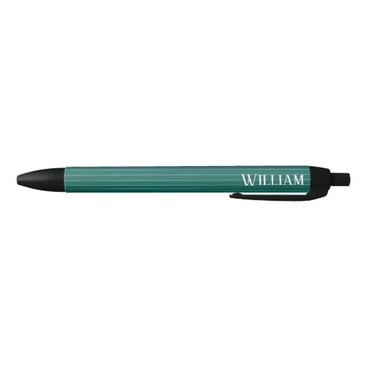 Blauwgroen instripes zwarte inkt pen (Bodem)