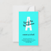 Blauwgroen instructies voor de Epoxy Pen Notitiekaartje (Achterkant)