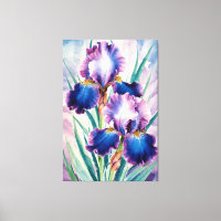 *~* Blauwgroen Iris Bloem Artsy Iris Schilderen AP
