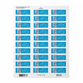 Blauwgroen Iris Waterverf Return Address Labels (Full Sheet)