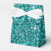 Blauwgroen ironische glitter bedankdoosjes (Voorkant Zijde)