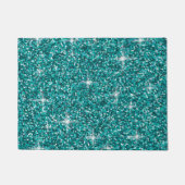 Blauwgroen ironische glitter deurmat (Voorkant)