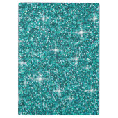 Blauwgroen ironische glitter klembord (Achterkant)