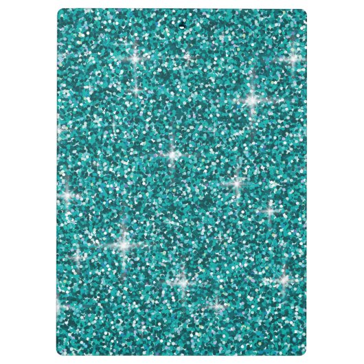 Blauwgroen ironische glitter klembord (Achterkant)