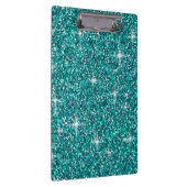 Blauwgroen ironische glitter klembord (Rechts)