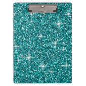 Blauwgroen ironische glitter klembord (Voorkant)